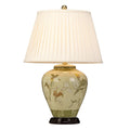 Elstead Arum Lily Table Lamp in Green with Cream Shade