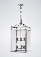 Diyas Aston 6 Light Pendant Light in Polished Chrome with Glass