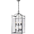 Diyas Aston 6 Light Pendant Light in Polished Chrome with Glass