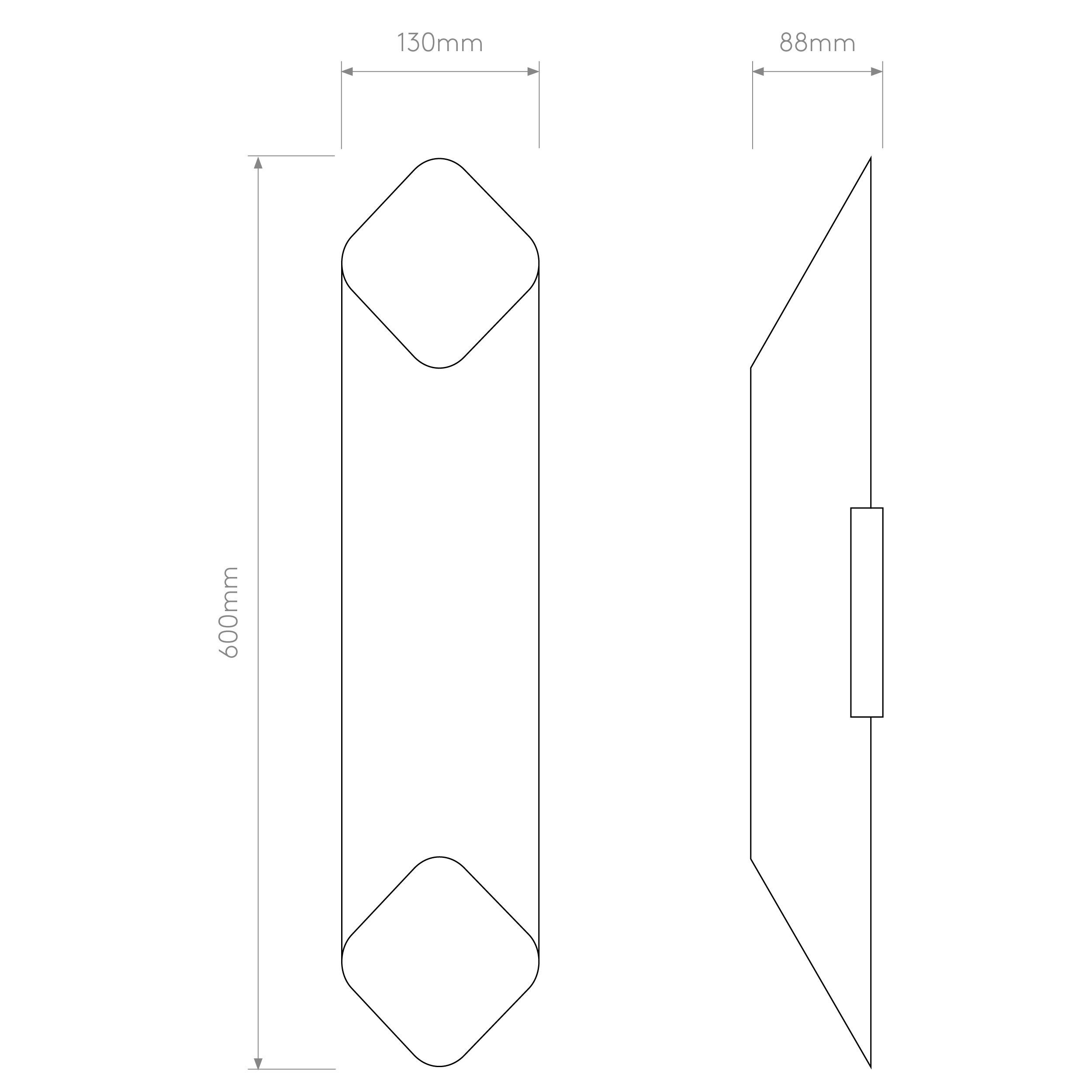 Astro Ako 600 Phase Wall Light