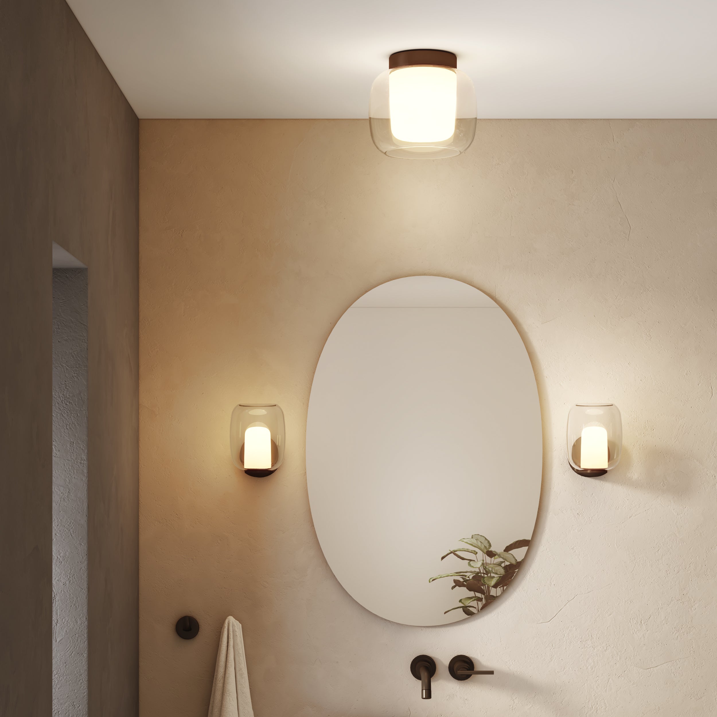 Astro Aquina 240 Bathroom Ceiling Light in Matt Black
