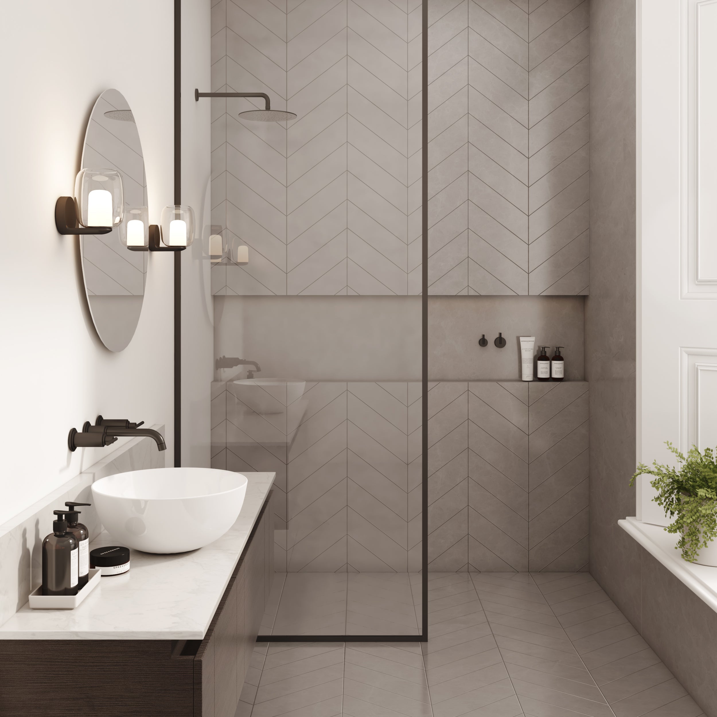 Astro Aquina Bathroom Wall Light in Matt Black