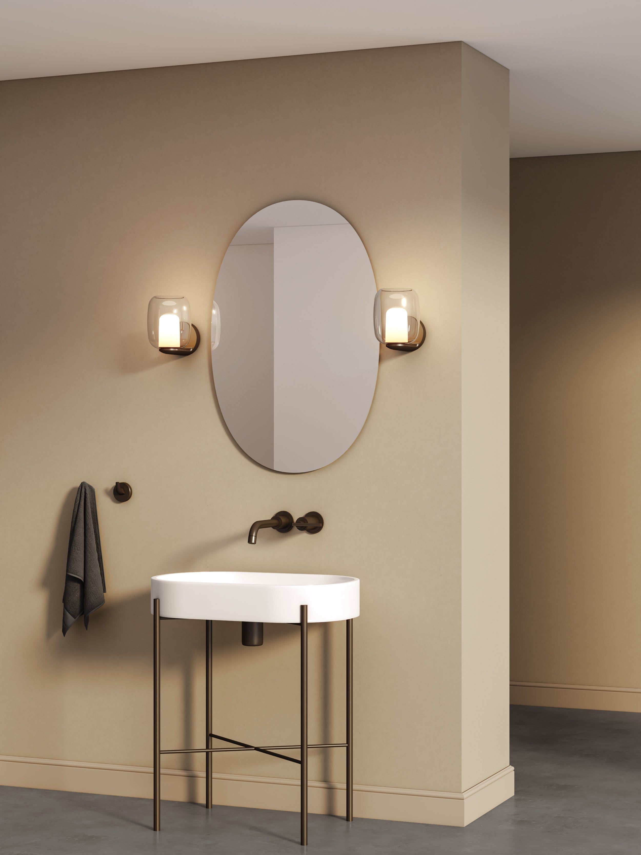Astro Aquina Bathroom Wall Light in Matt Black