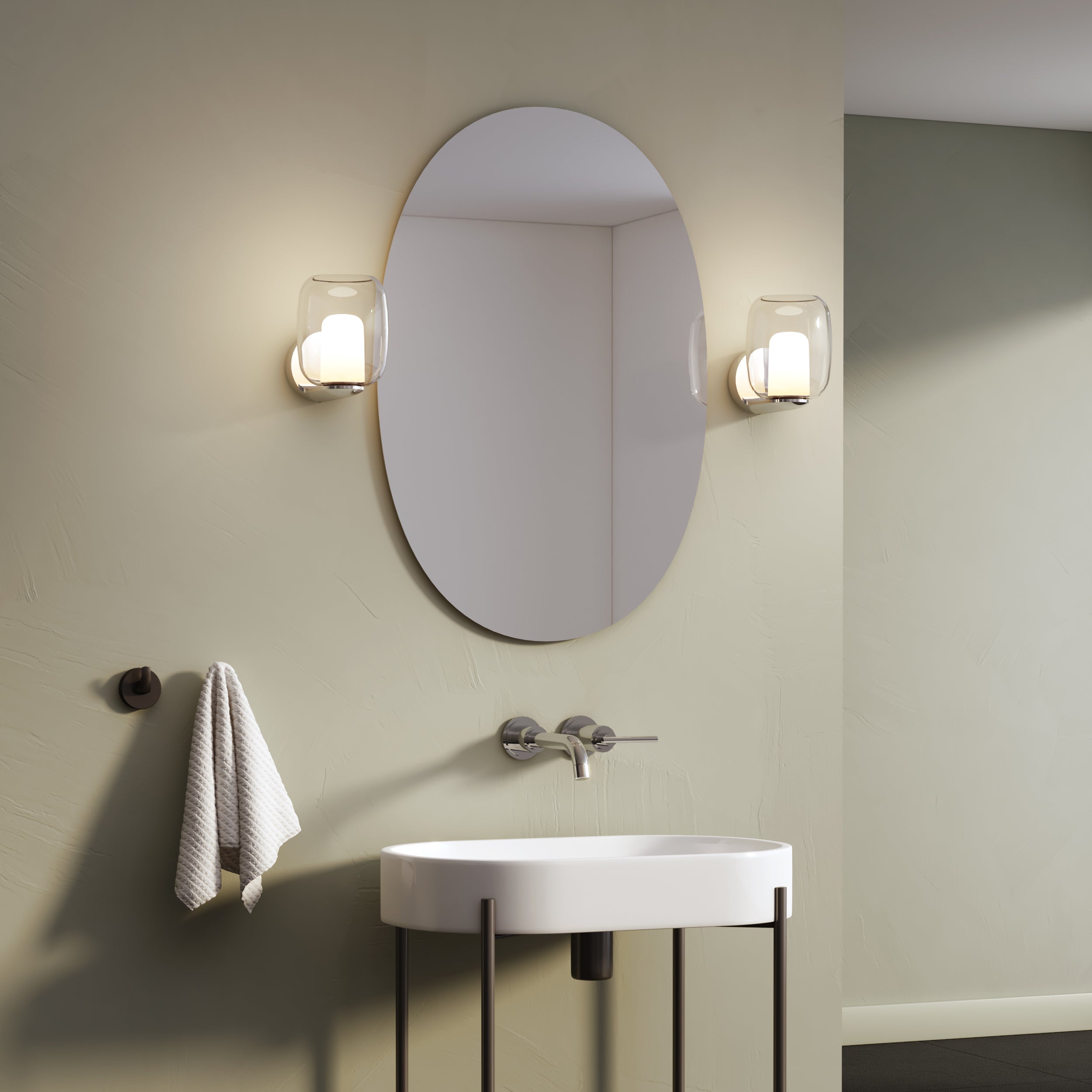 Astro Aquina Bathroom Wall Light in Polished Chrome