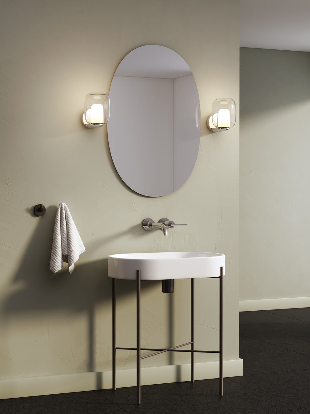 Astro Aquina Bathroom Wall Light in Polished Chrome