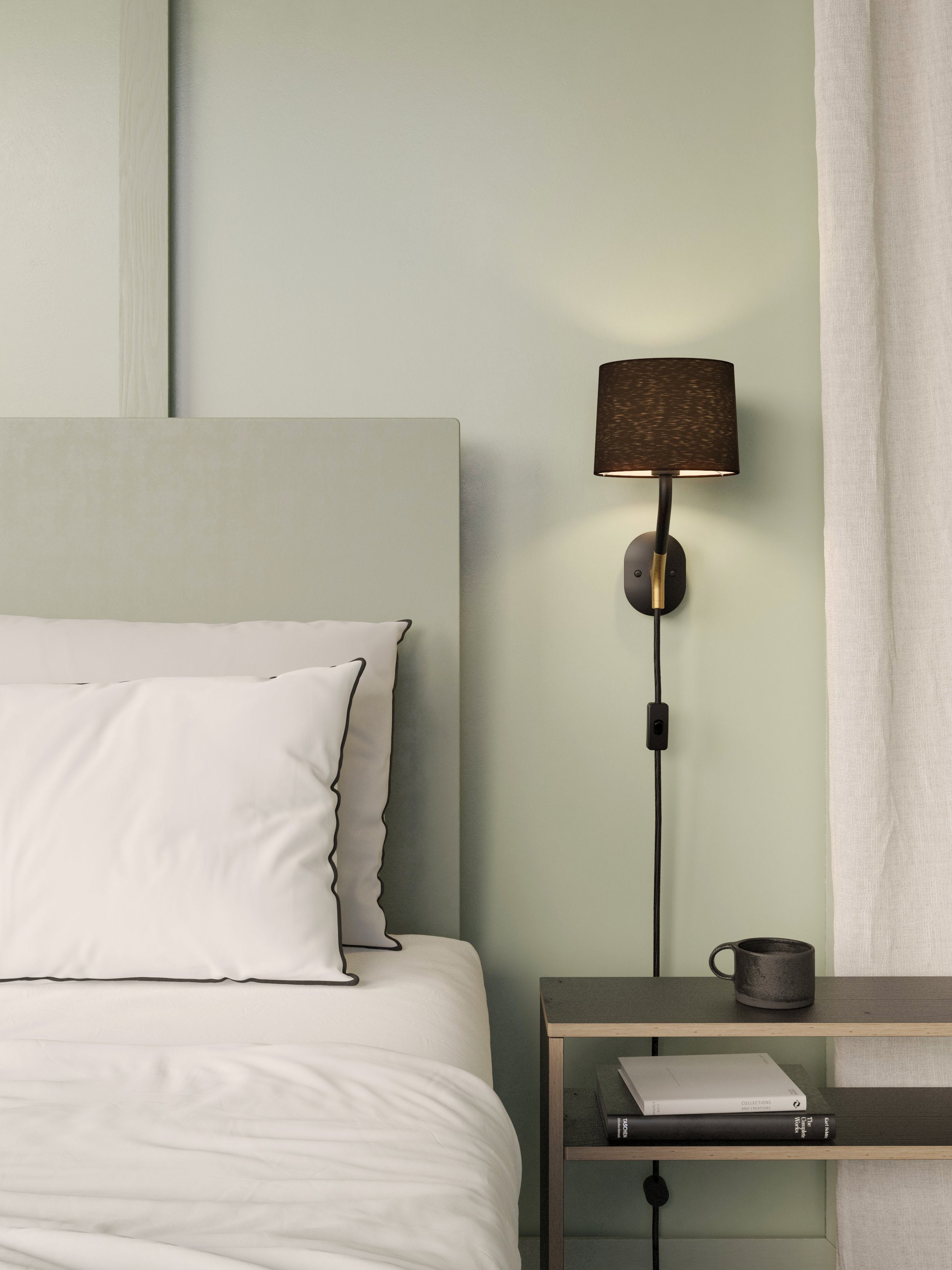 Astro Arbor Plug-In Indoor Wall Light in Matt Black