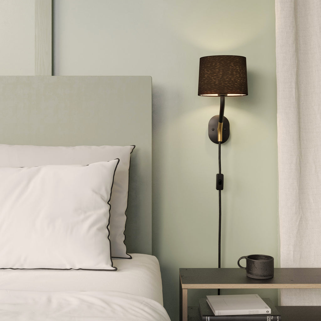 Astro Arbor Plug-In Indoor Wall Light in Matt Black