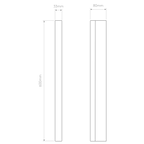 Astro Artemis 600 LED Bathroom Wall Light in Polished Chrome