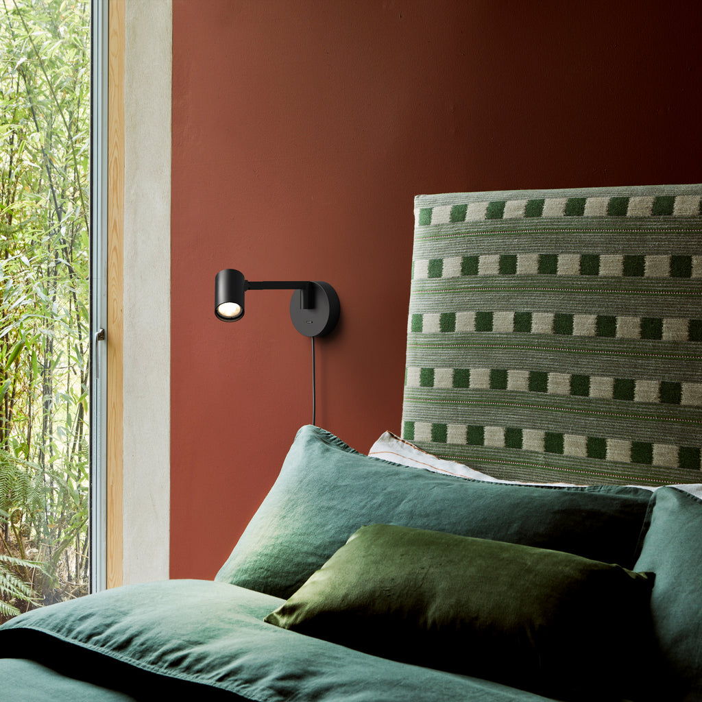 Astro Ascoli Swing Plug In Reading Light in Matt Black