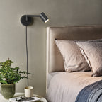 Astro Ascoli Swing Plug In Reading Light in Matt Black
