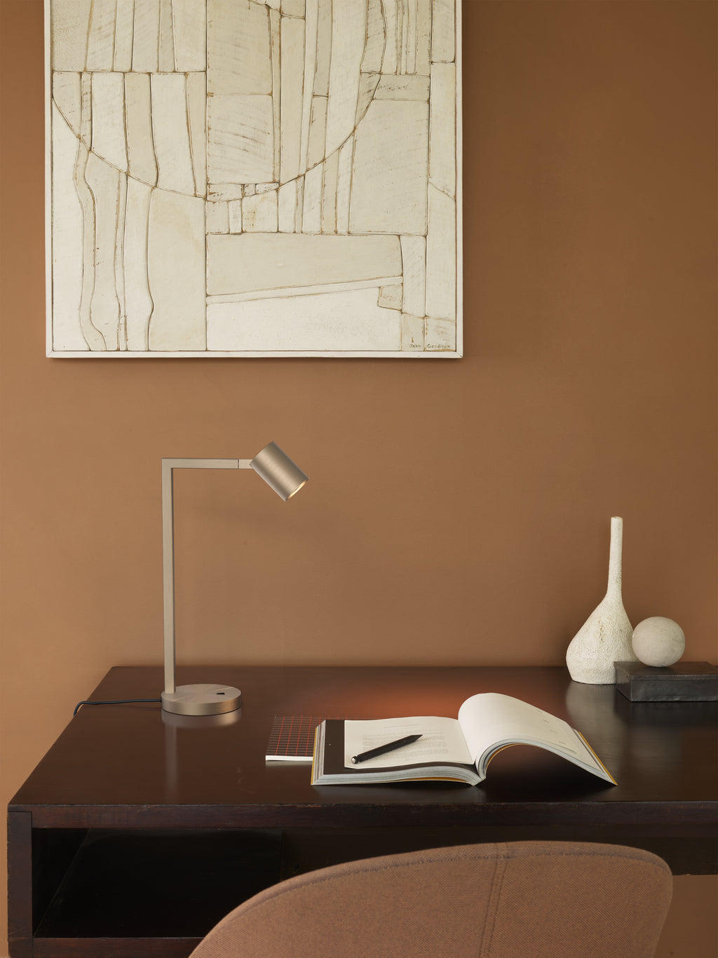 Astro Ascoli Table Lamp in Matt Nickel