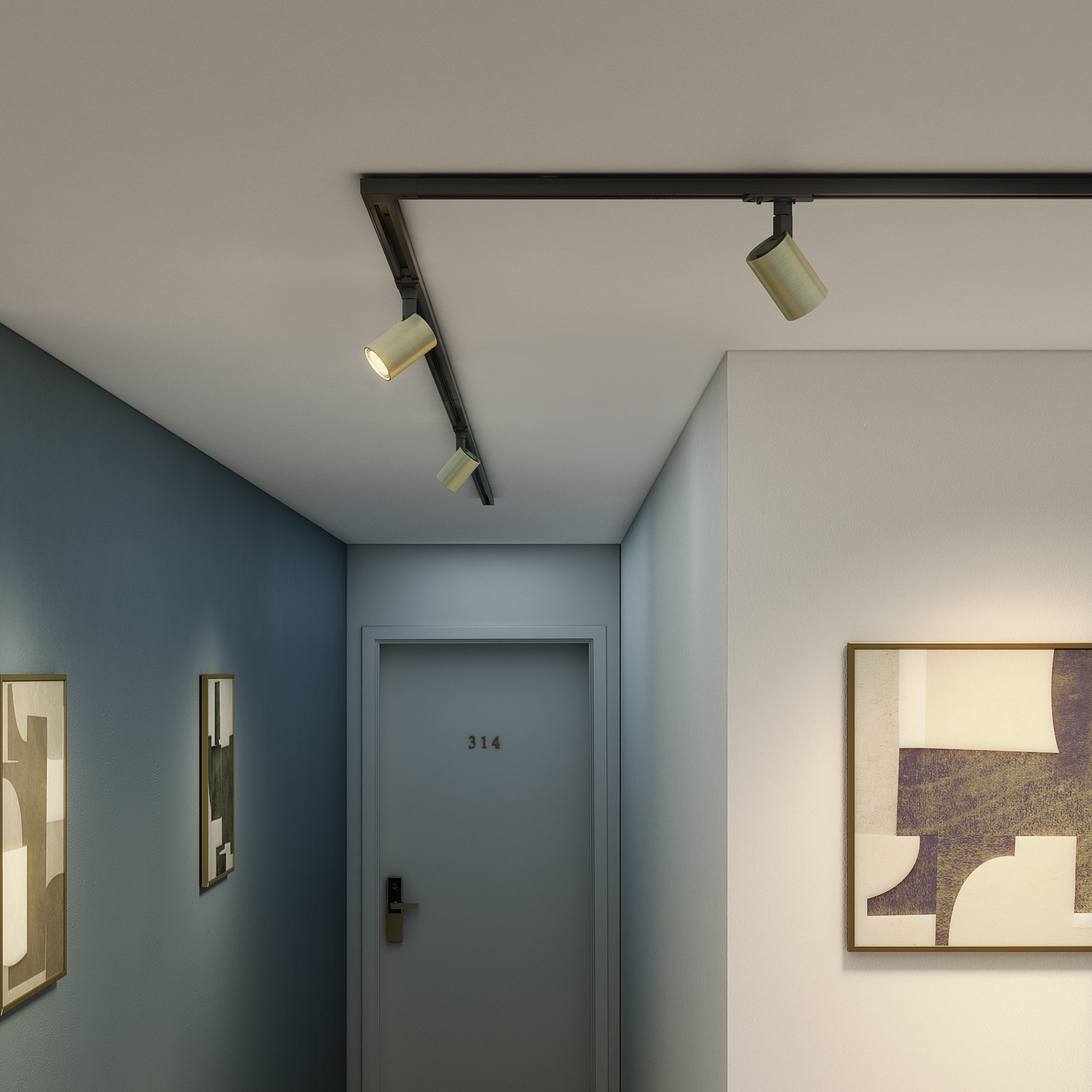 Astro Ascoli Track Light in Matt Gold