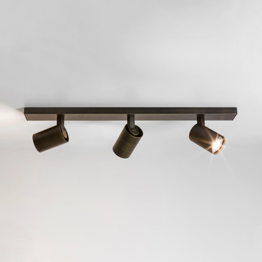 Astro Ascoli Triple Bar 3 Light Spotlight in Bronze