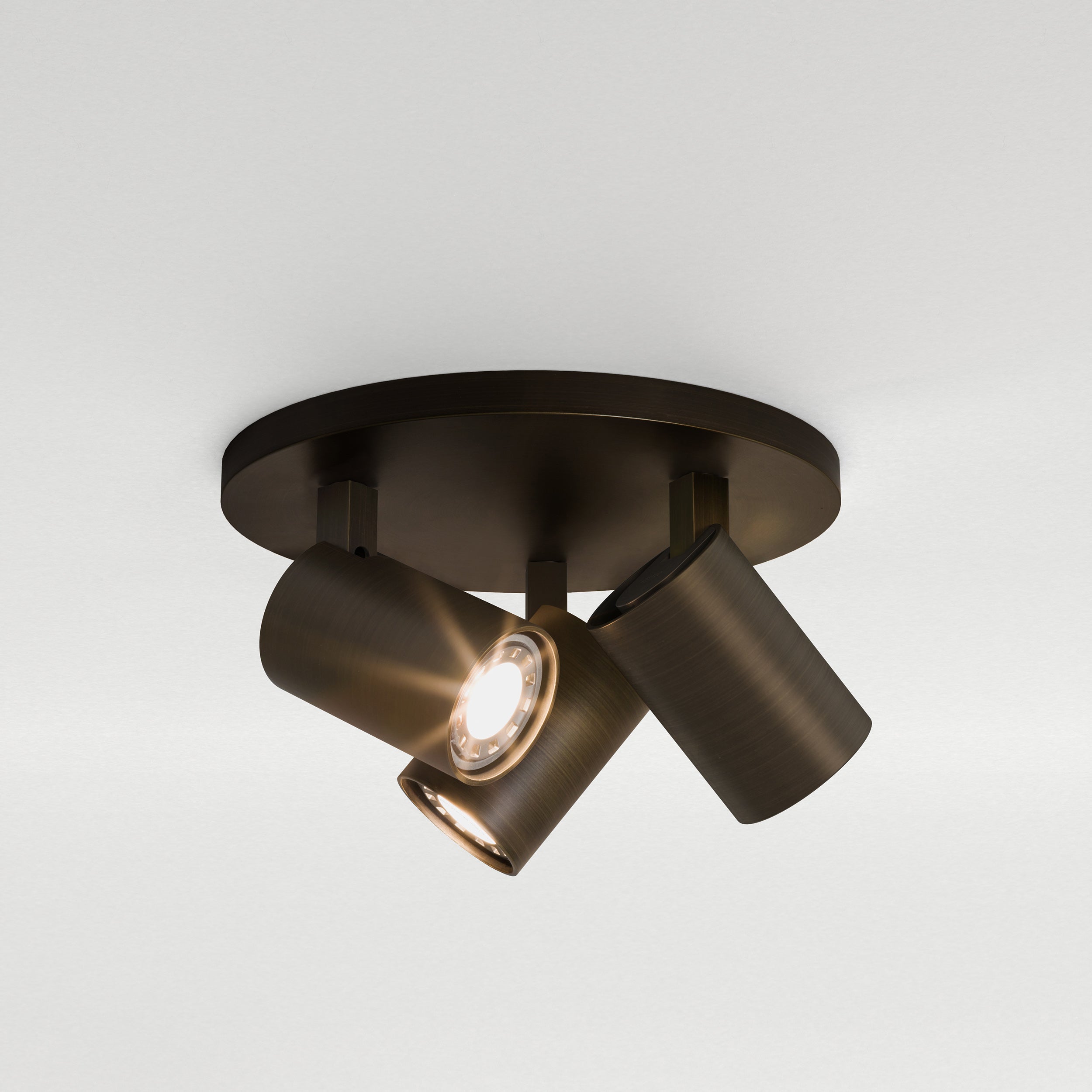 Astro Ascoli Triple Round 3 Light Spotlight in Bronze