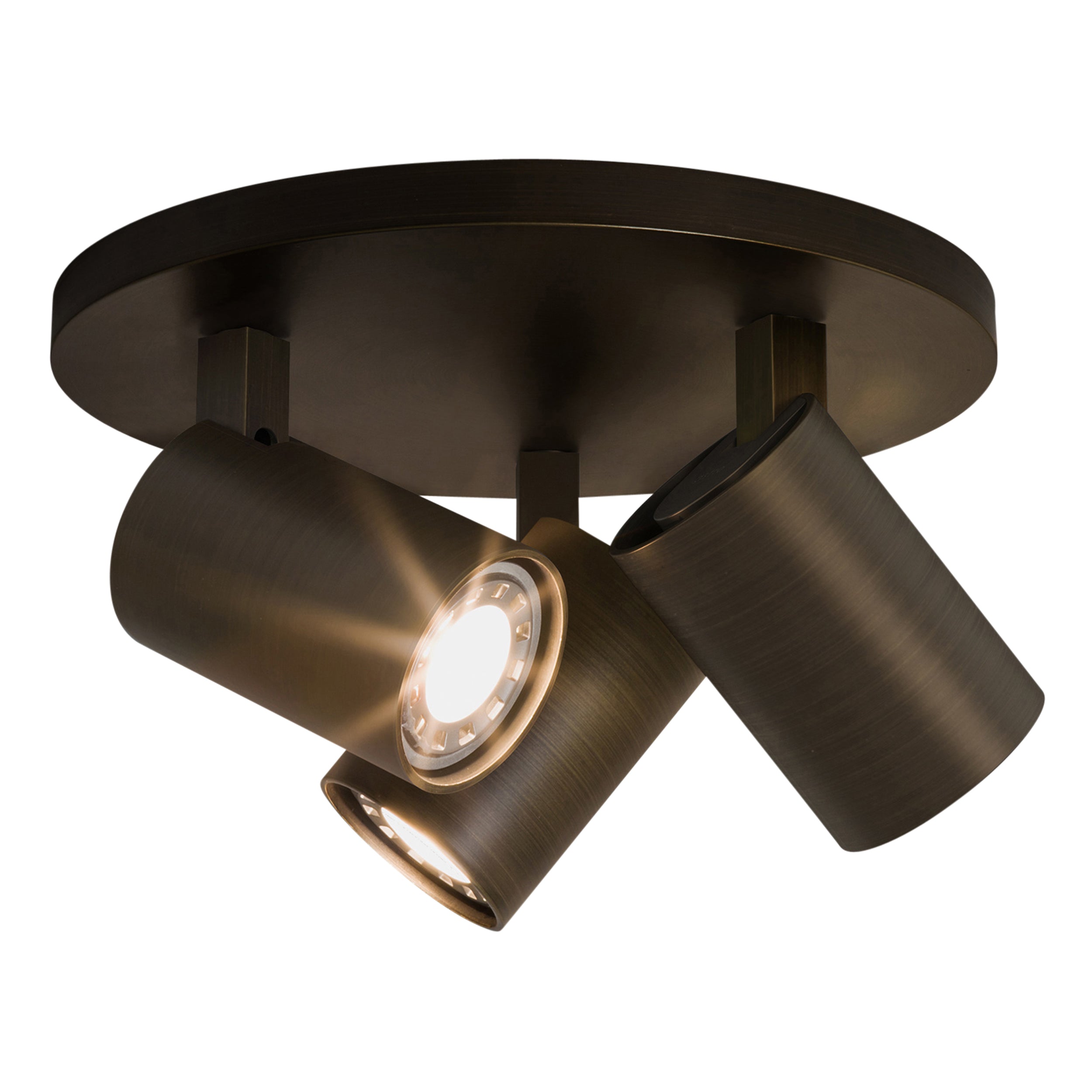 Astro Ascoli Triple Round 3 Light Spotlight in Bronze