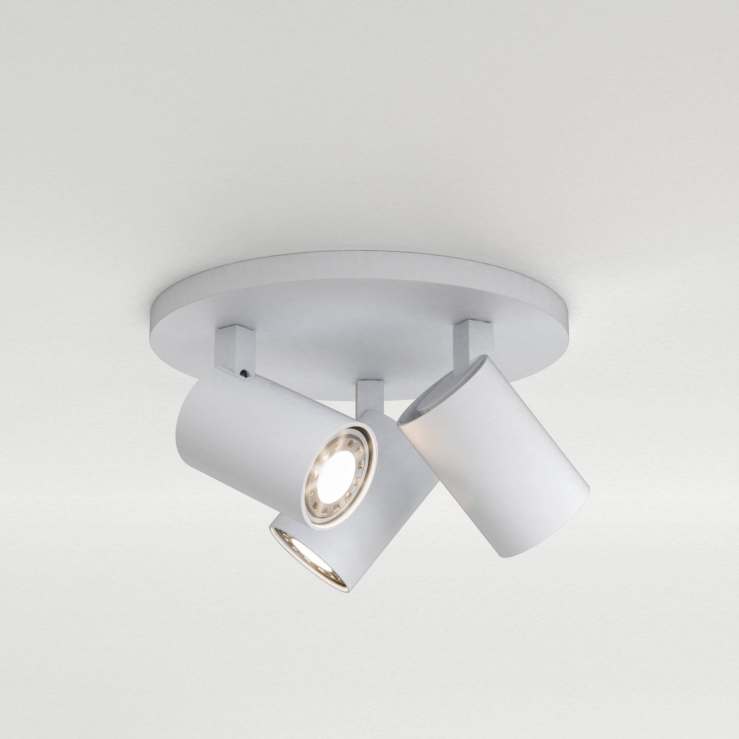 Astro Ascoli Triple Round Spotlight in Textured White