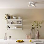 Astro Ascoli Triple Round Spotlight in Textured White