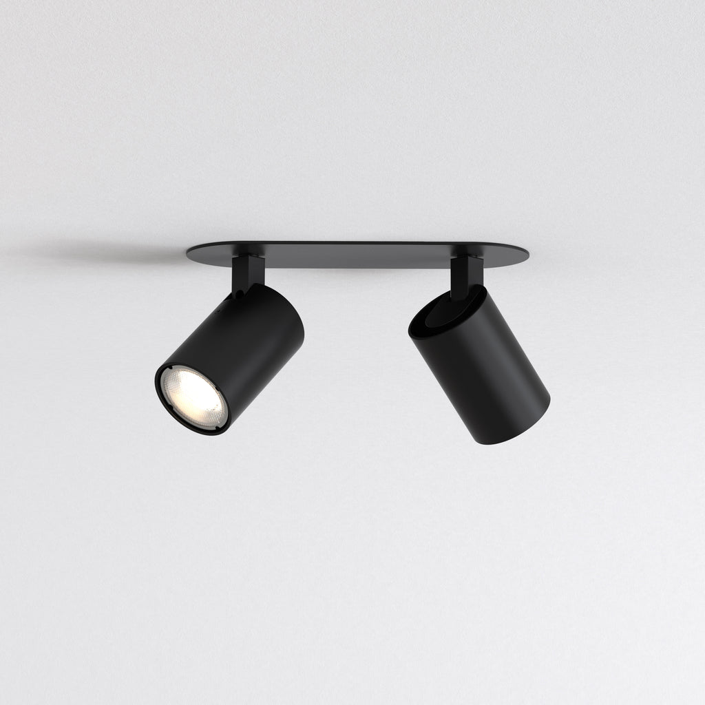 Astro Ascoli Twin Recessed Spotlight in Matt Black