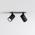 Astro Ascoli Twin Recessed Spotlight in Matt Black