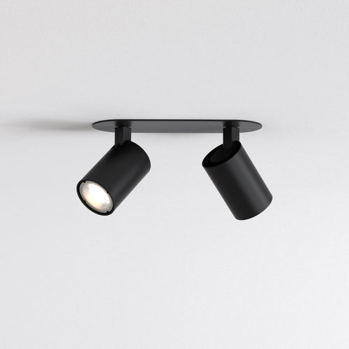 Astro Ascoli Twin Recessed Spotlight in Matt Black