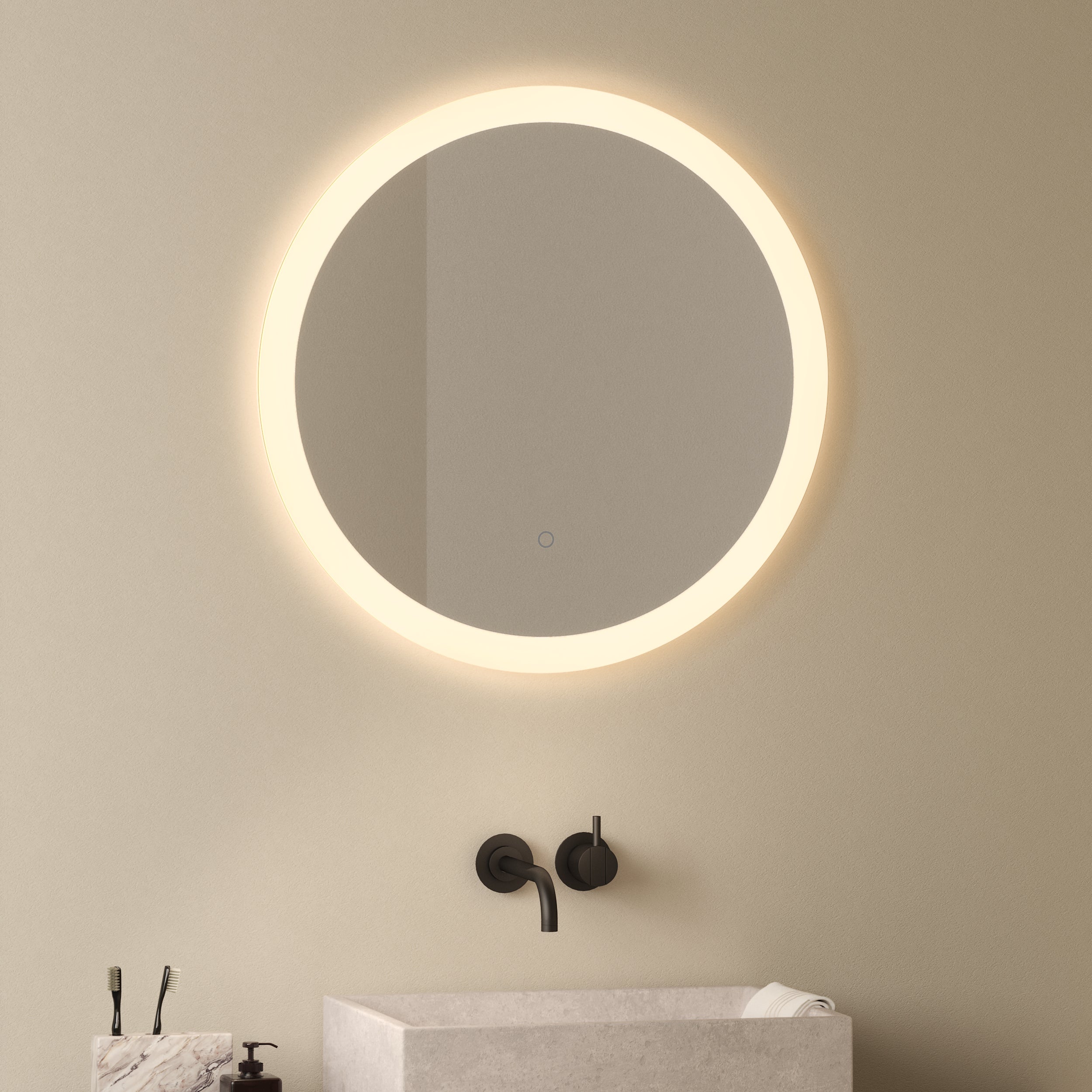 Astro Ascot 650 Round Bathroom Illuminated Mirror in Finish