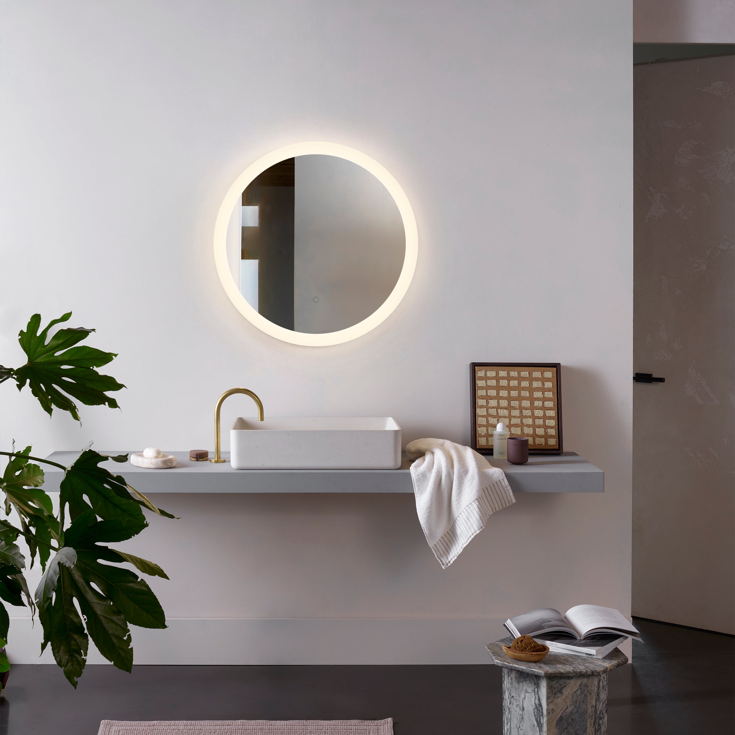 Astro Ascot 650 Round Bathroom Illuminated Mirror in Finish