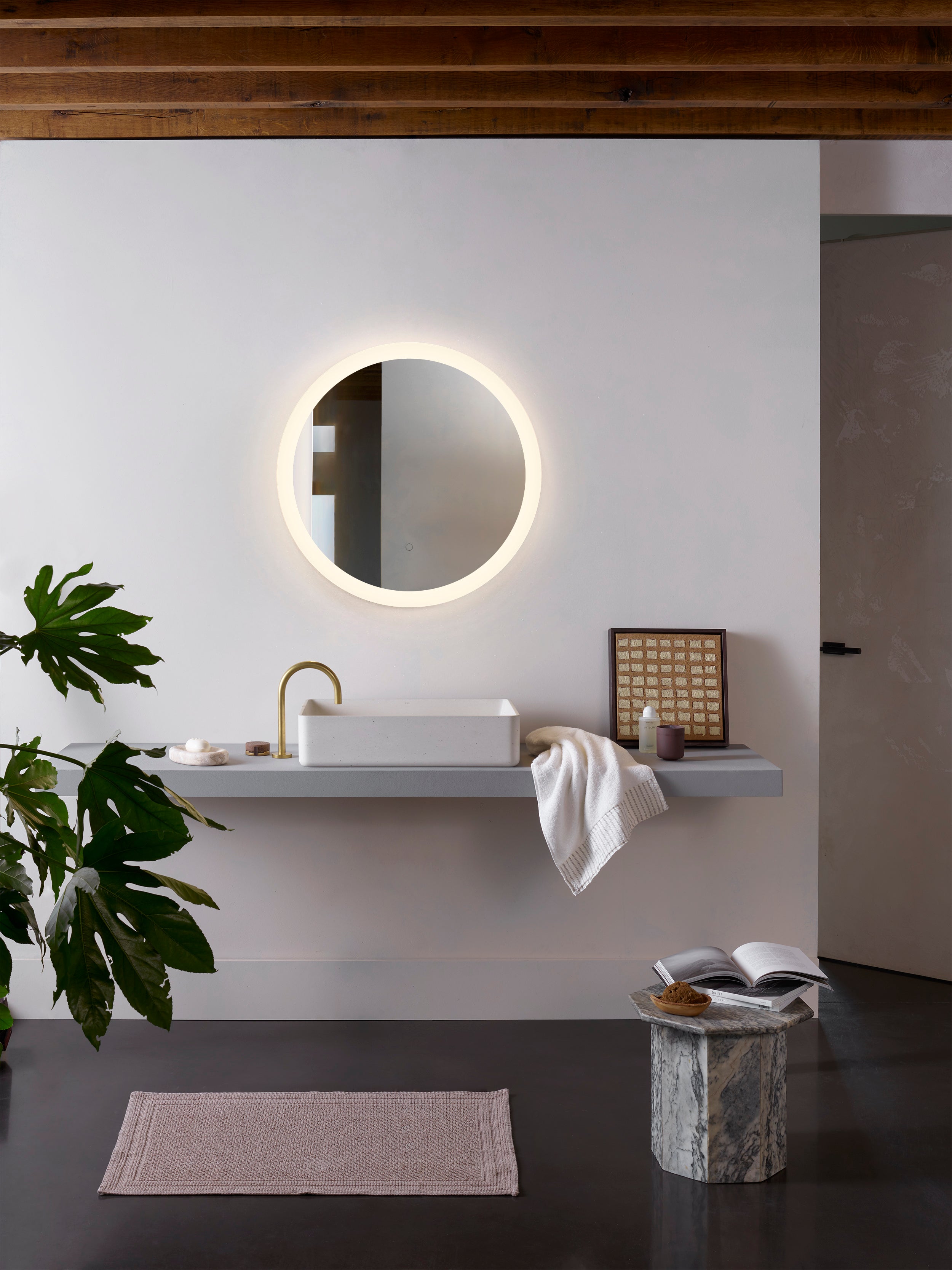 Astro Ascot 650 Round Bathroom Illuminated Mirror in Finish
