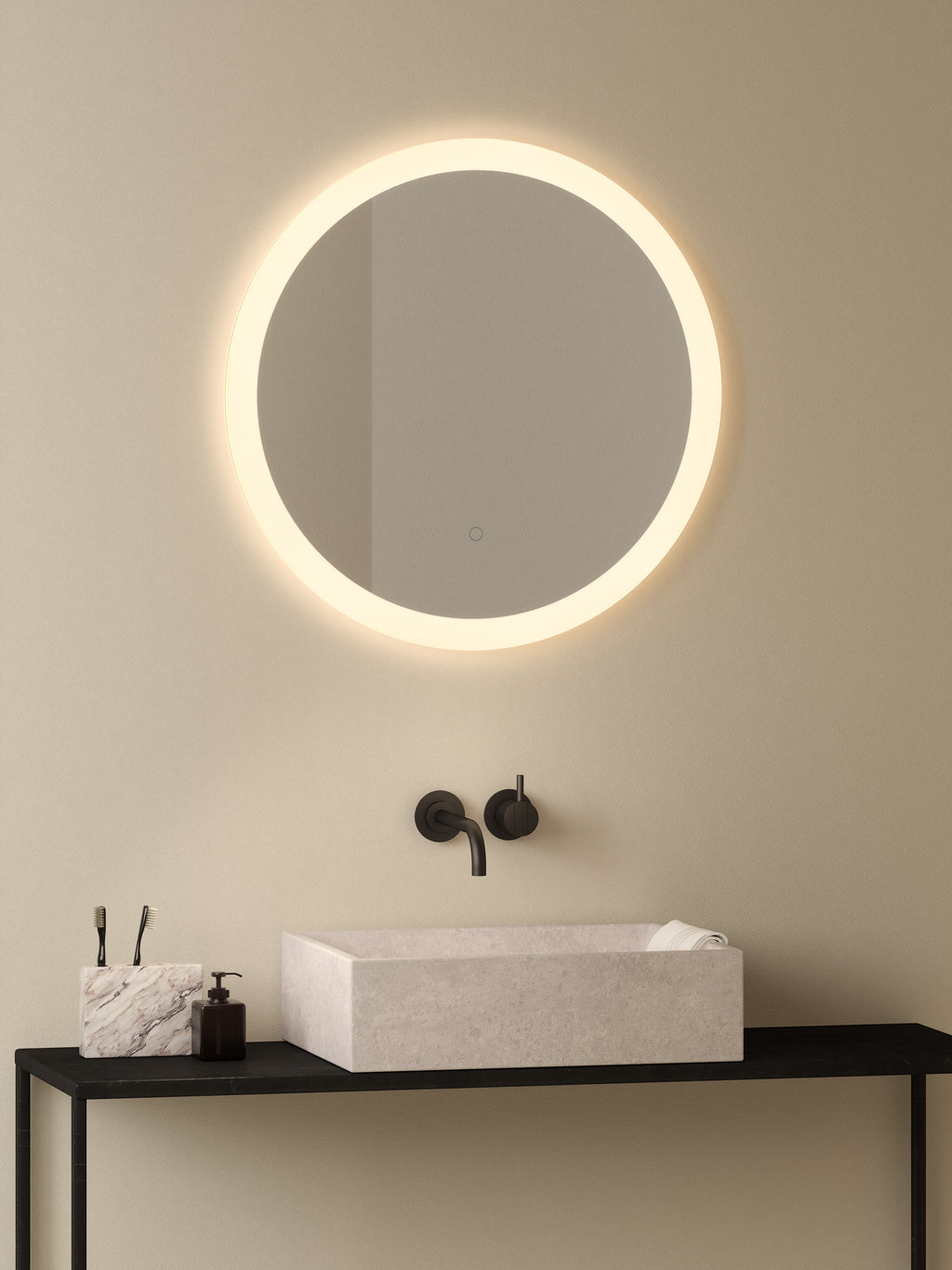 Astro Ascot 650 Round Bathroom Illuminated Mirror in Finish