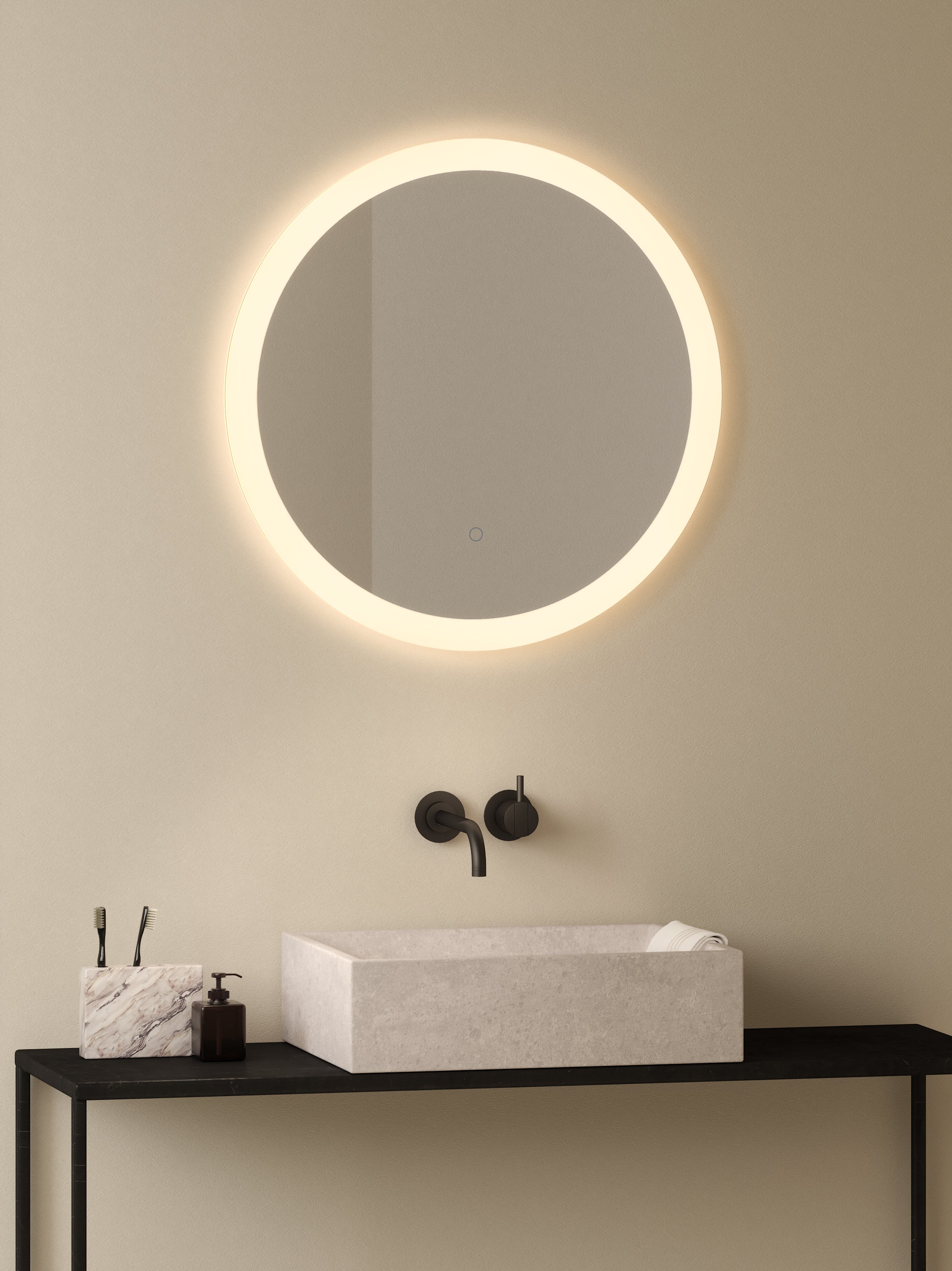 Astro Ascot 650 Round Bathroom Illuminated Mirror in Finish