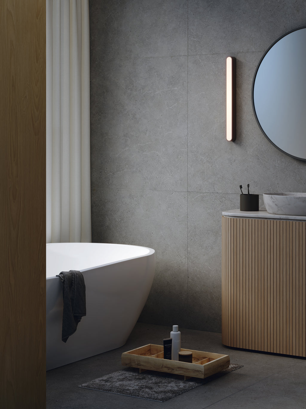 Astro Atticus 600 Bathroom Wall Light in Matt Black