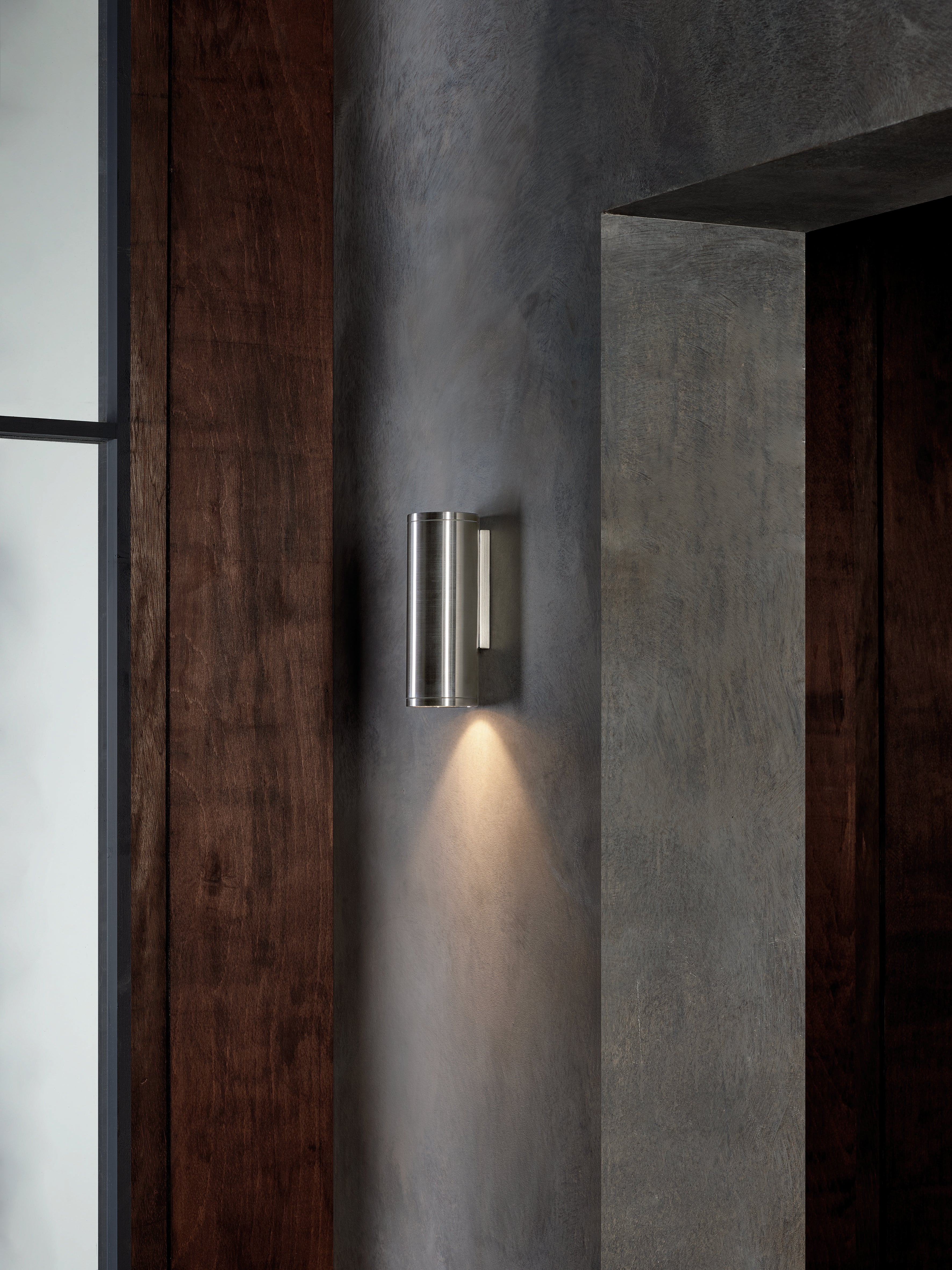 Astro Ava 200 Coastal Wall Light in Brushed Stainless Steel