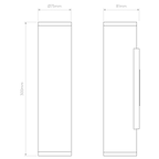 Astro Ava 300 Coastal Wall Light in Brushed Brass