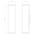 Astro Ava 300 Coastal Wall Light in Brushed Stainless Steel