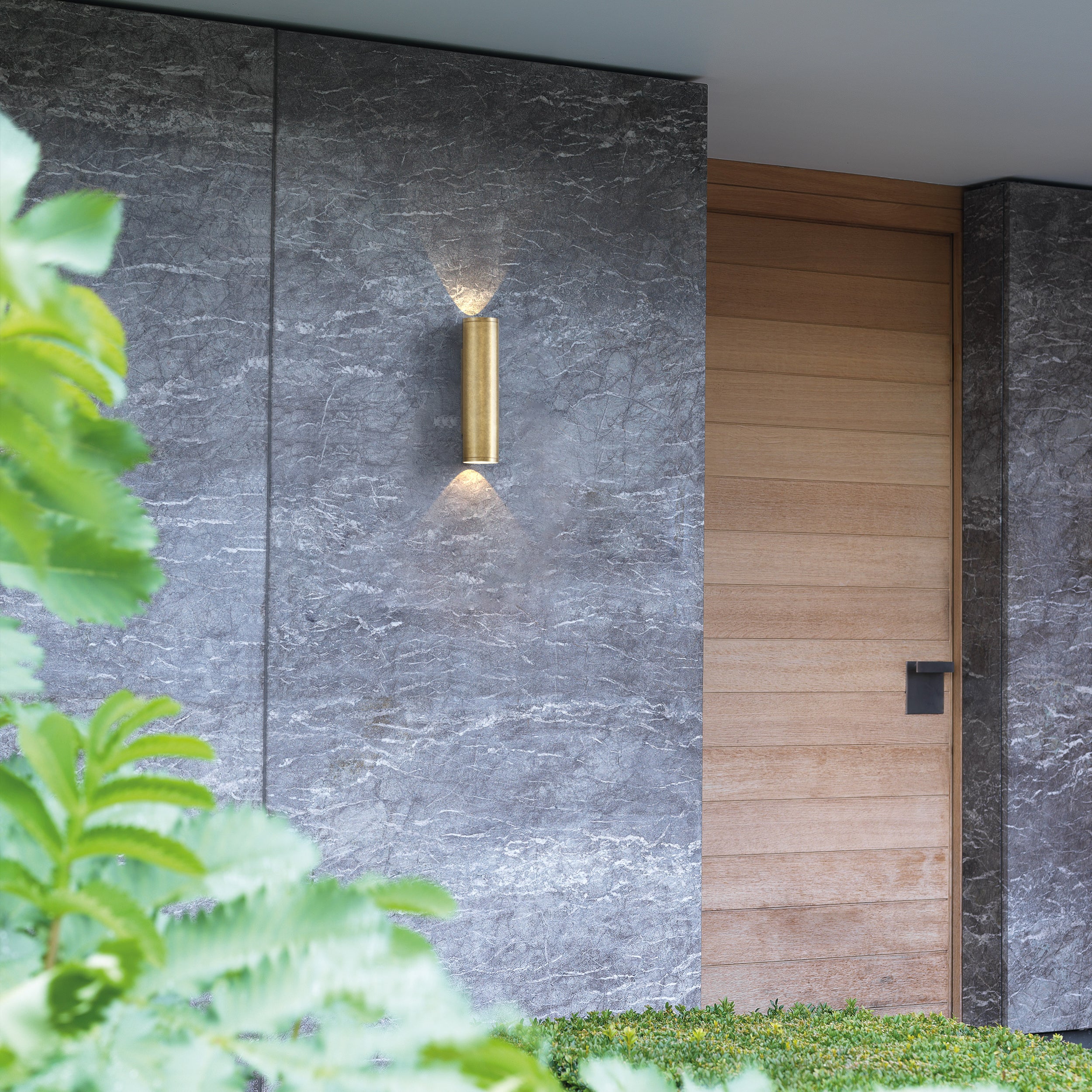 Astro Ava 300 Outdoor Wall Light in Solid Brass