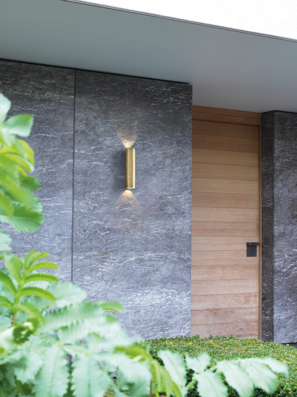 Astro Ava 300 Outdoor Wall Light in Solid Brass