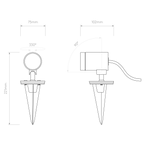 Astro Bayville Outdoor LED Spike Spot in Textured Black IP65
