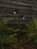 Astro Bayville Outdoor Twin Spotlight in Textured Black