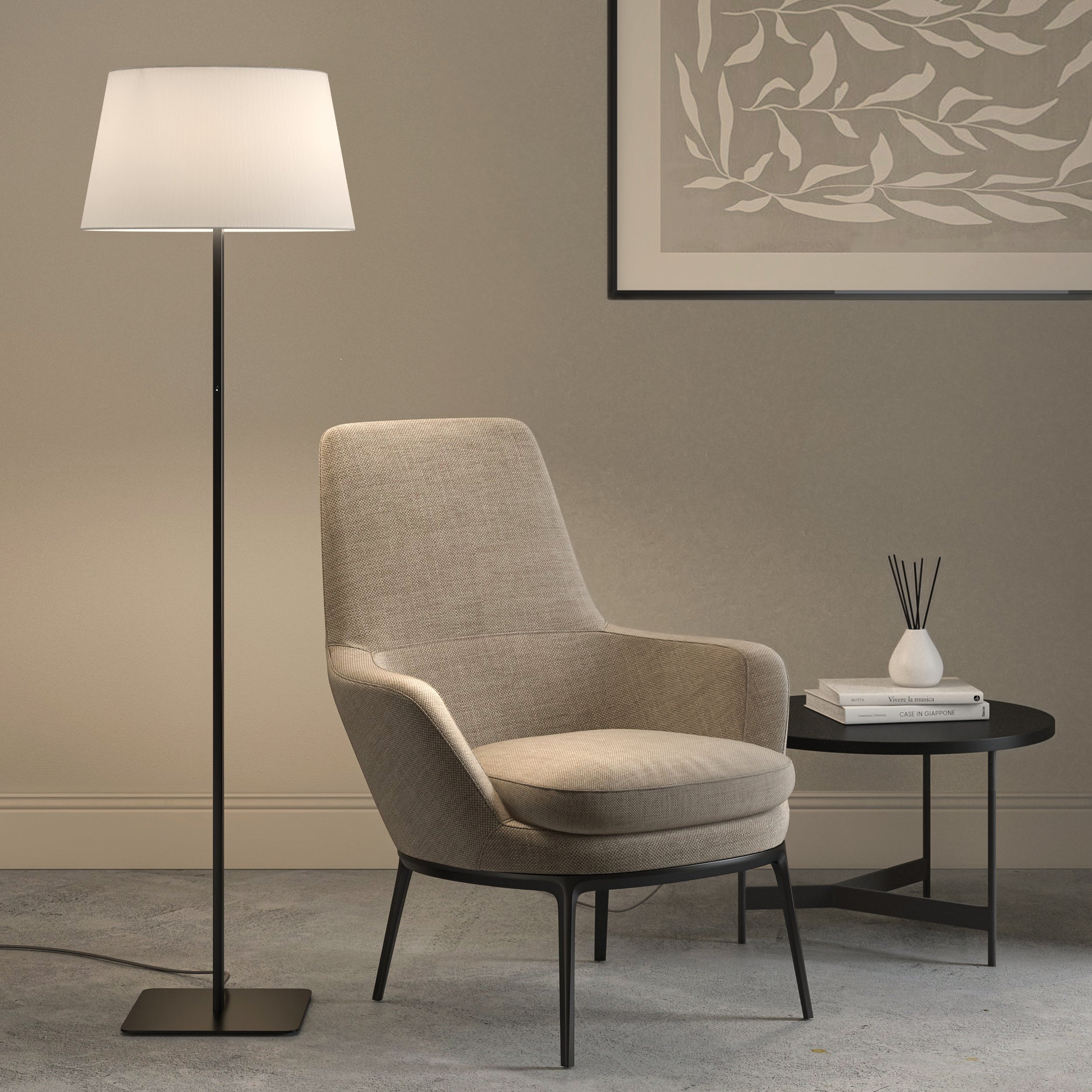 Astro Beaumont Floor Lamp in Matt Black REQUIRES SHADE