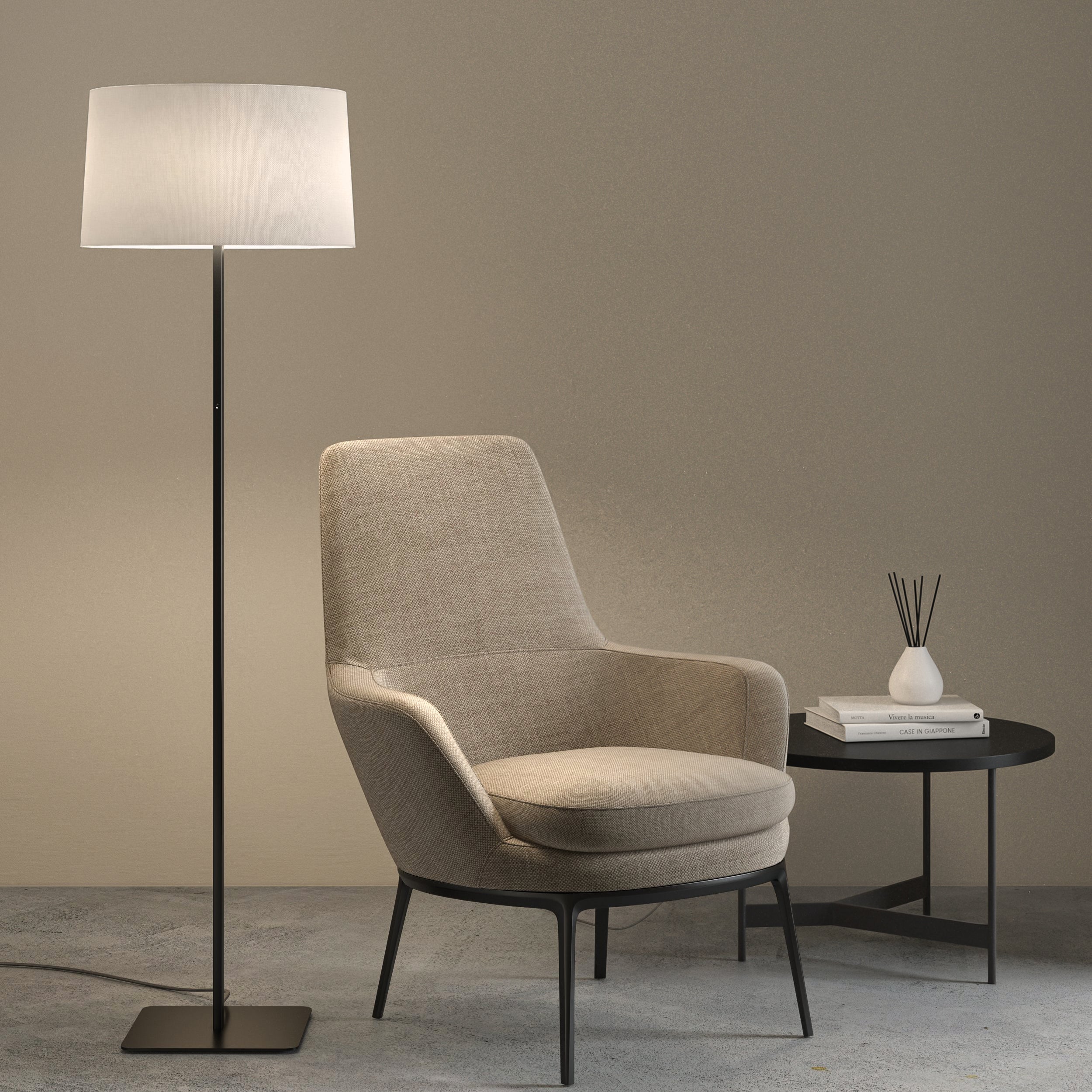 Astro Beaumont Floor Lamp in Matt Black REQUIRES SHADE
