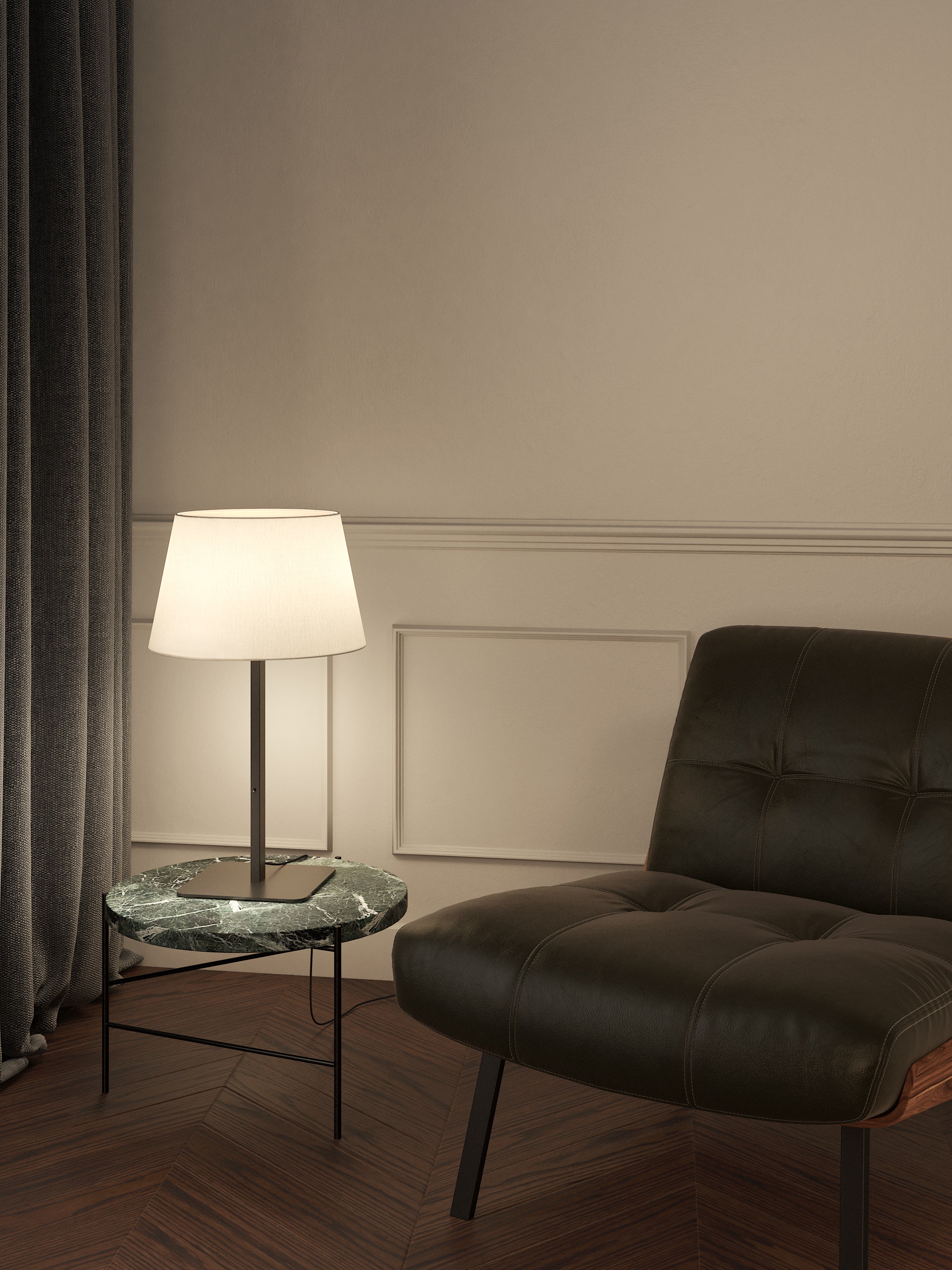 Astro Beaumont Table Lamp in Matt Black REQUIRES SHADE