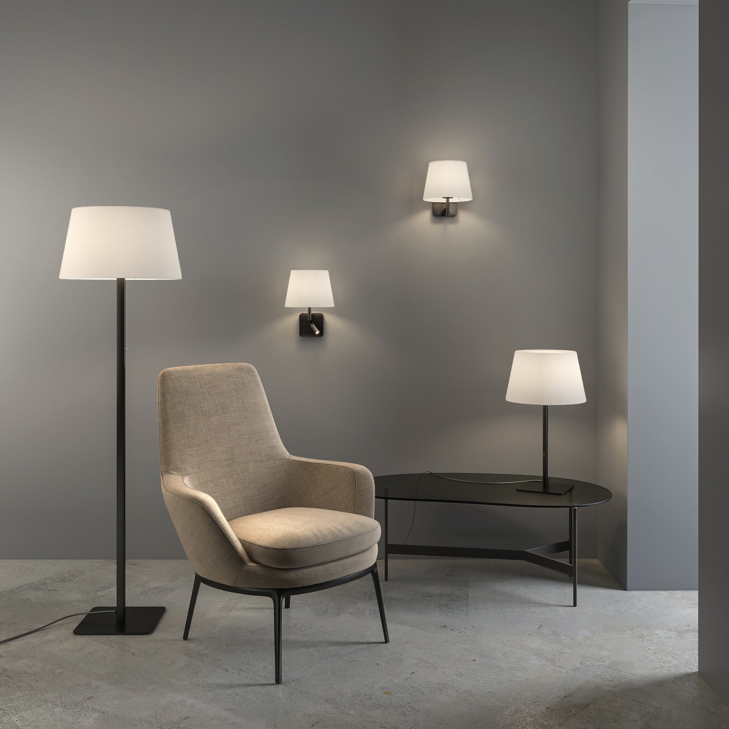 Astro Beaumont Table Lamp in Matt Black REQUIRES SHADE