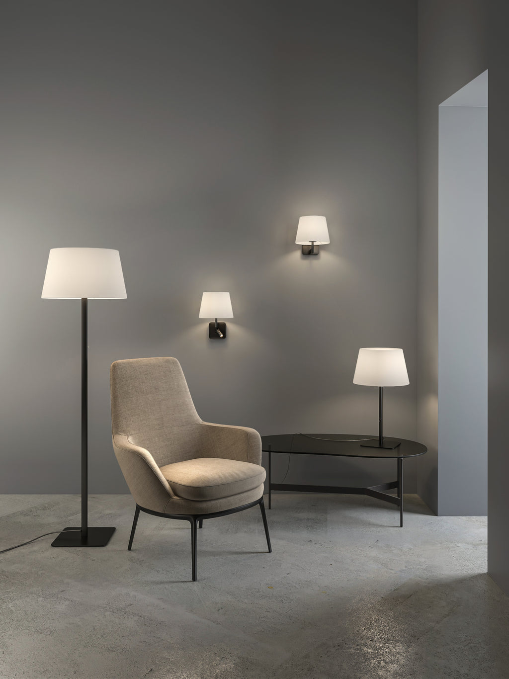 Astro Beaumont Table Lamp in Matt Black REQUIRES SHADE