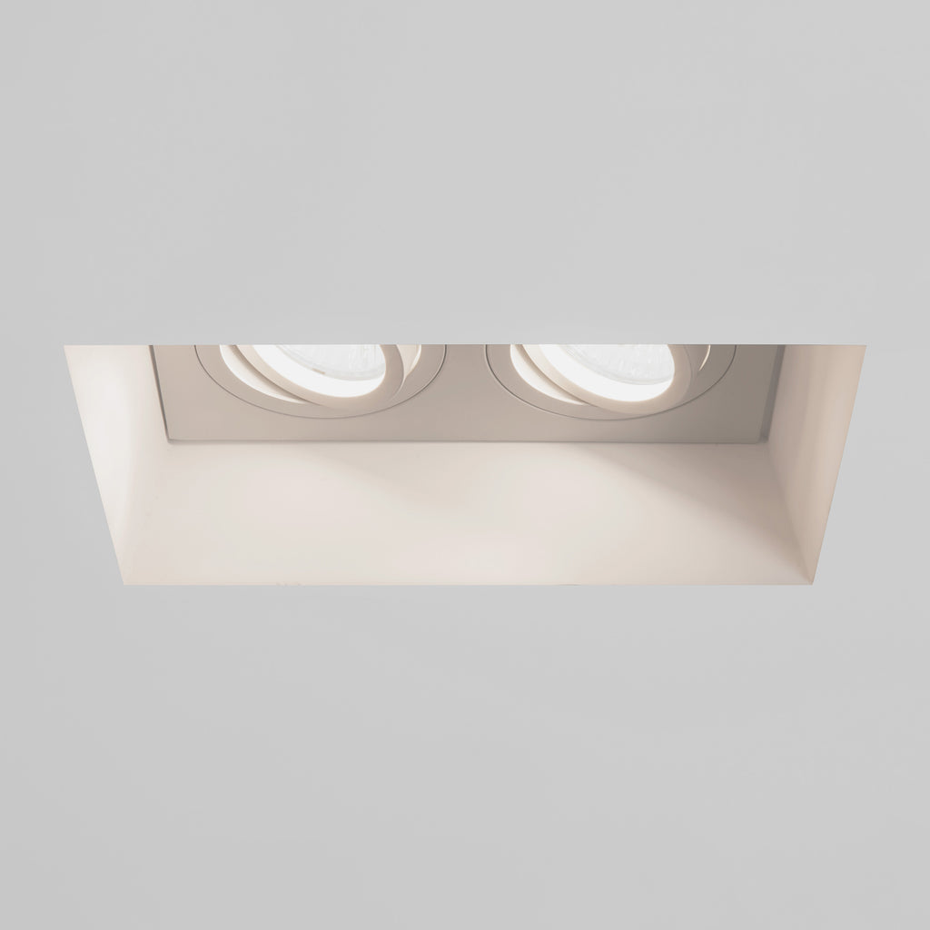 Astro Blanco Twin Adjustable Downlight in Plaster 1253006
