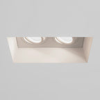 Astro Blanco Twin Adjustable Downlight in Plaster 1253006