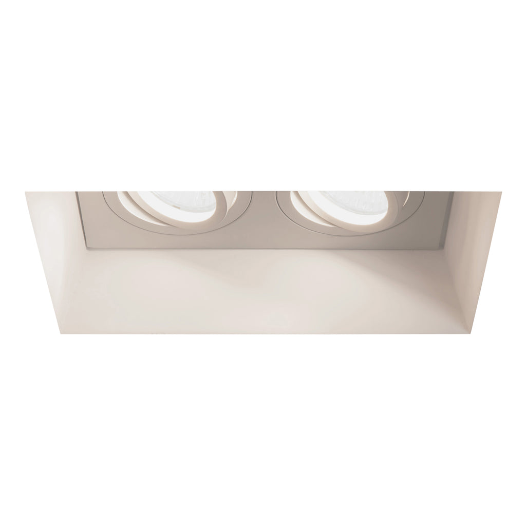 Astro Blanco Twin Adjustable Downlight in Plaster 1253006