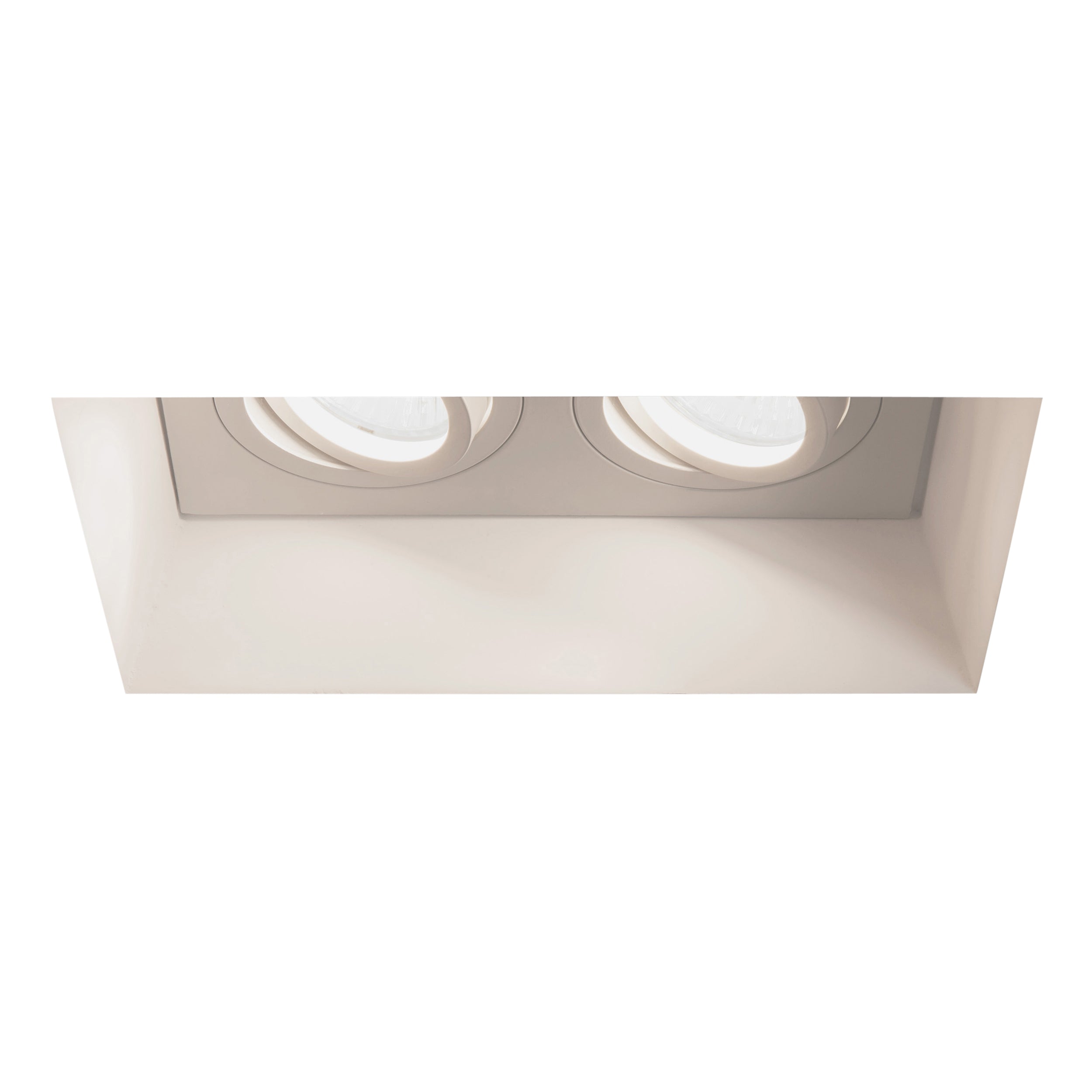Astro Blanco Twin Adjustable Downlight in Plaster 1253006