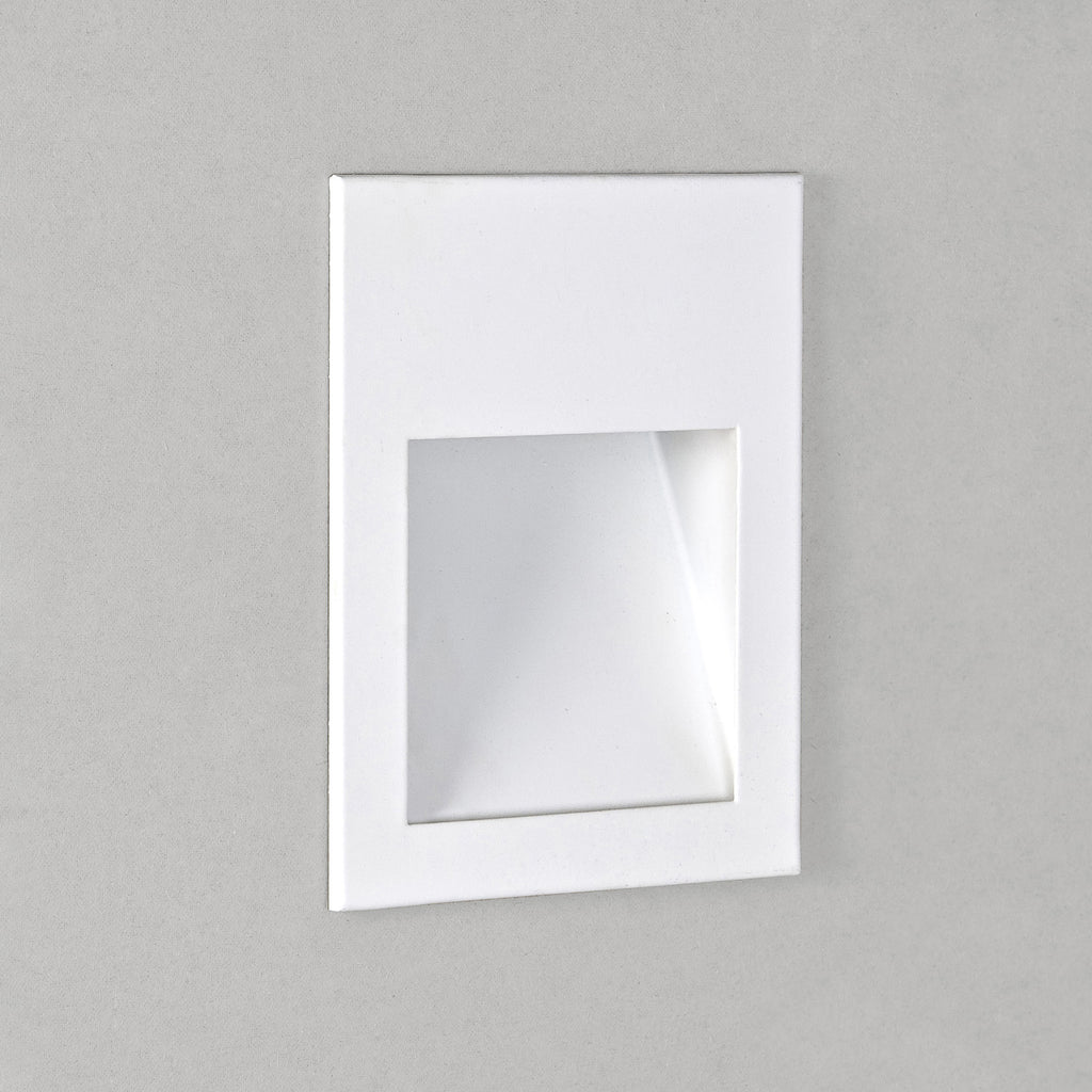 Astro Borgo 90 Recessed Wall Light in Matt White 2700K - DRIVER REQUIRED