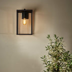 Astro Box 450 Outdoor Porch Wall Lantern in Textured Black