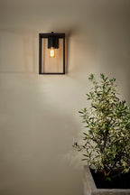 Astro Box 450 Outdoor Porch Wall Lantern in Textured Black