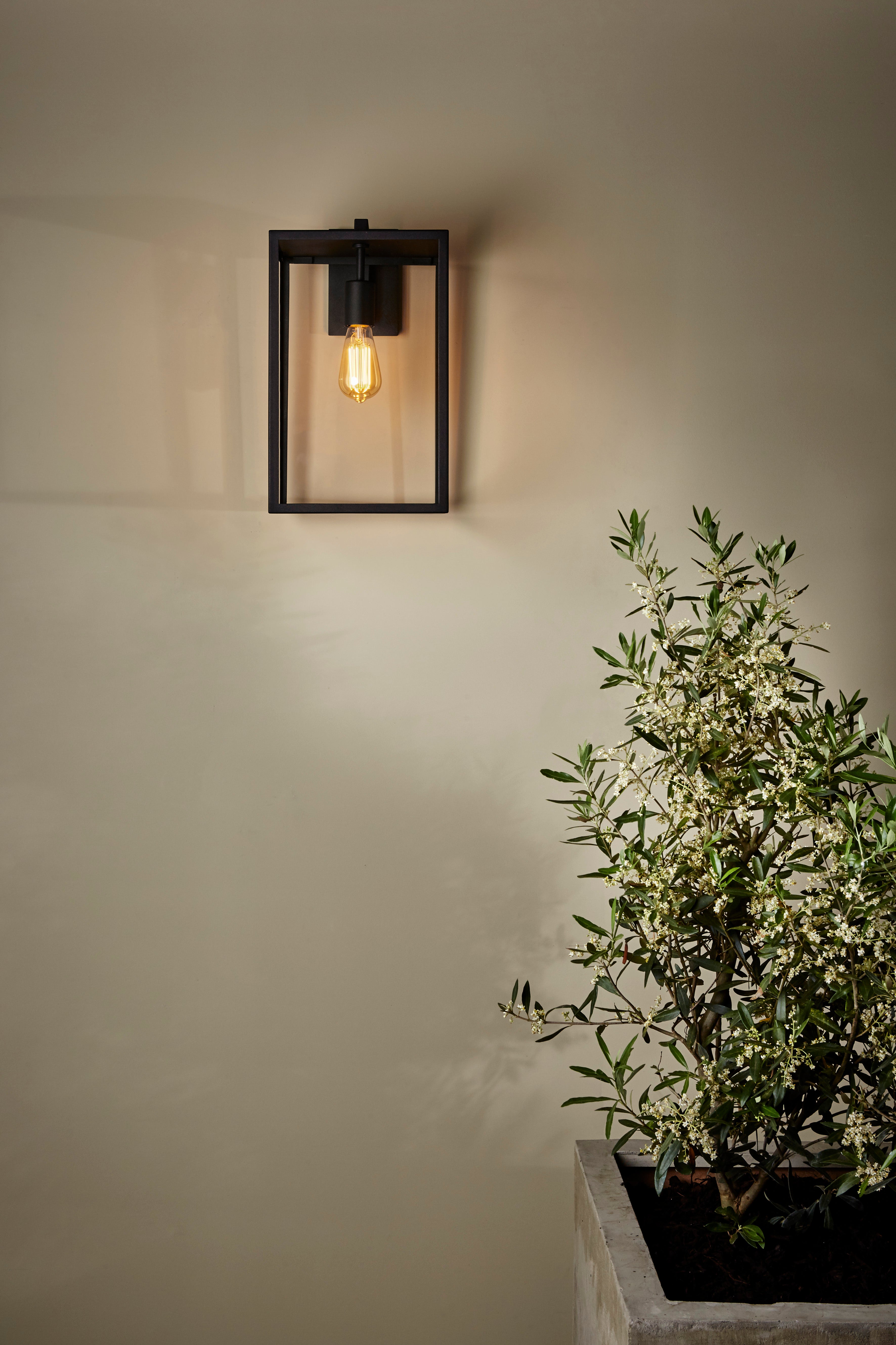Astro Box 450 Outdoor Porch Wall Lantern in Textured Black